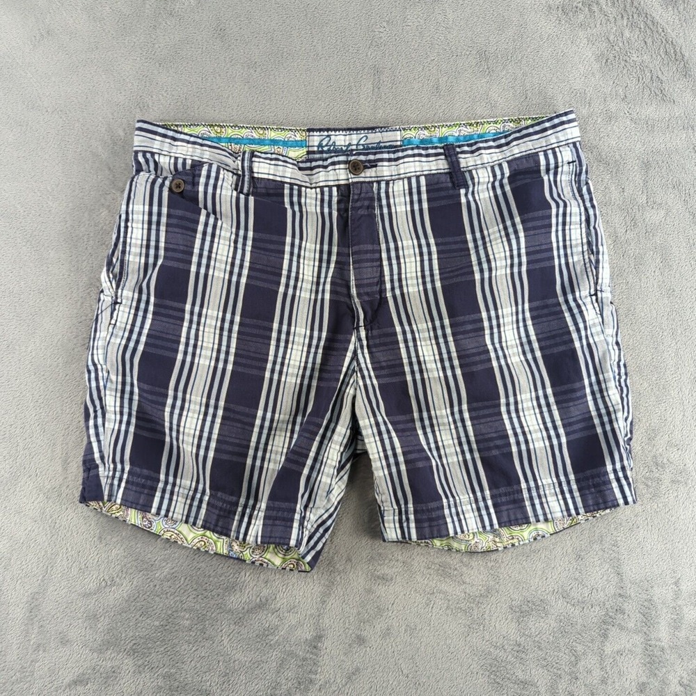 Robert Graham Shorts Mens 40 Blue Swim Trunks Beach Vacation Preppy Cotton